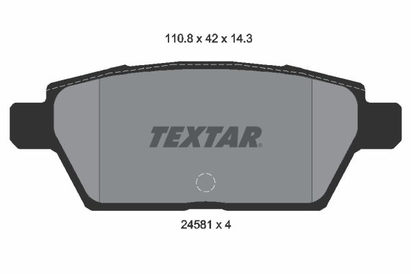Комплект гальмівних накладок, дискове гальмо TEXTAR 2458102