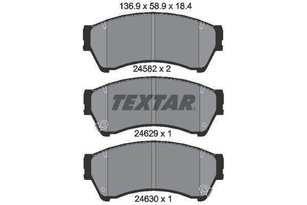 Brake Pad Set, disc brake TEXTAR 2458202