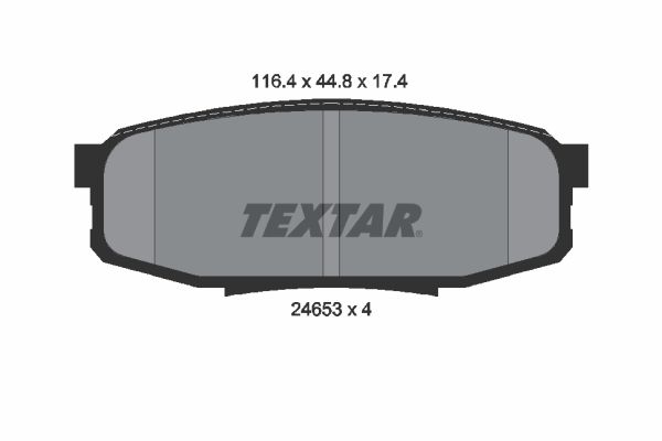 Stabdžių trinkelių rinkinys, diskinis stabdys TEXTAR 2465301