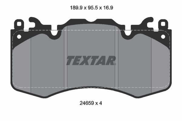 Brake Pad Set, disc brake TEXTAR 2465901