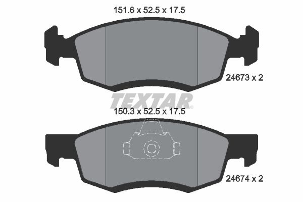 Brake Pad Set, disc brake TEXTAR 2467301