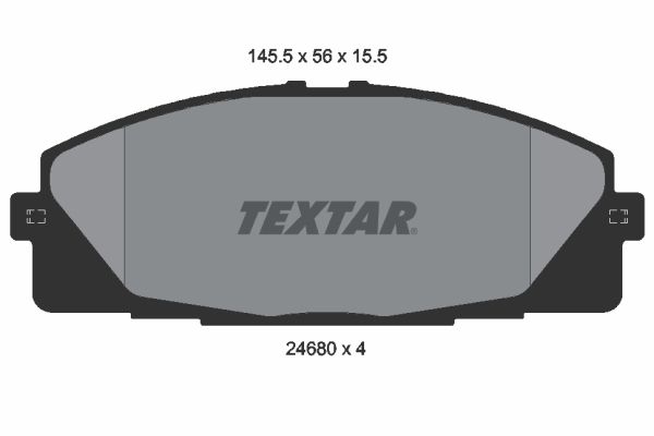Комплект гальмівних накладок, дискове гальмо TEXTAR 2468001