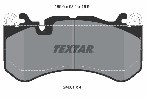 Комплект гальмівних накладок, дискове гальмо TEXTAR 2468101