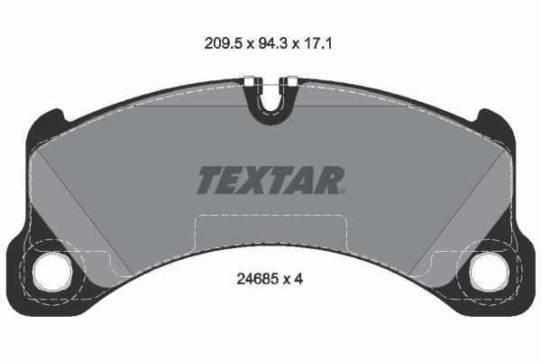 Комплект гальмівних накладок, дискове гальмо TEXTAR 2468501