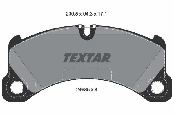 Stabdžių trinkelių rinkinys, diskinis stabdys TEXTAR 2468501