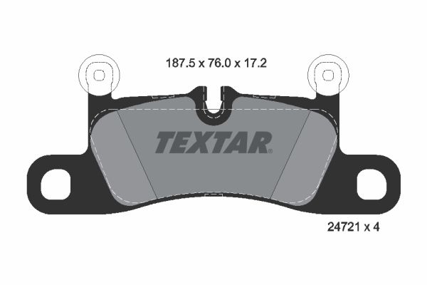 Комплект гальмівних накладок, дискове гальмо TEXTAR 2472101