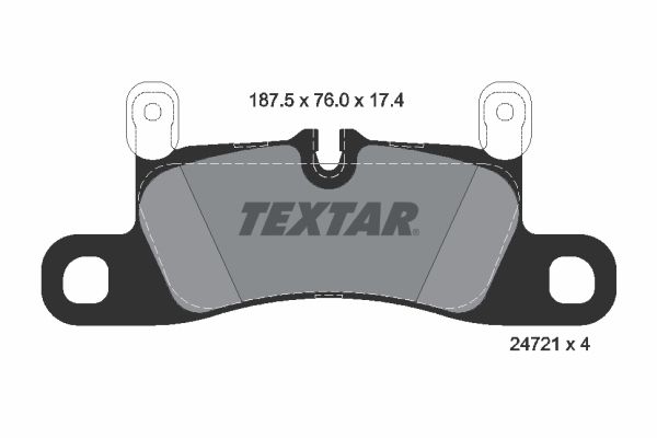 Stabdžių trinkelių rinkinys, diskinis stabdys TEXTAR 2472102