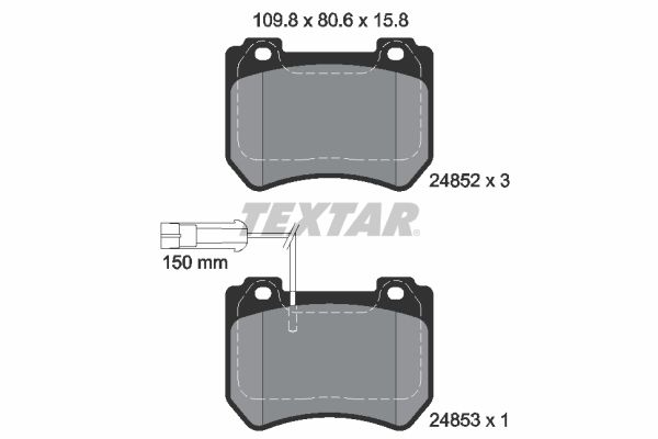 Brake Pad Set, disc brake TEXTAR 2485201