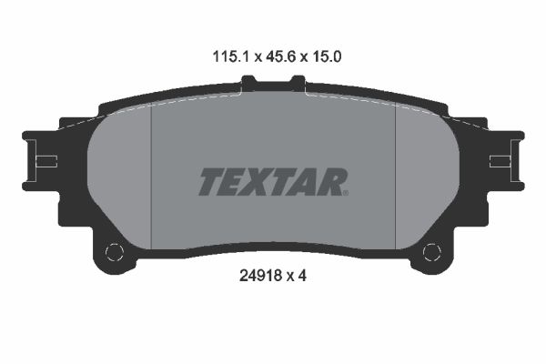 Stabdžių trinkelių rinkinys, diskinis stabdys TEXTAR 2491801
