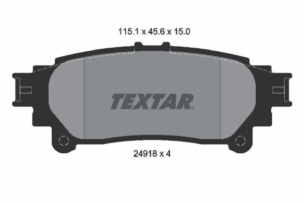 Stabdžių trinkelių rinkinys, diskinis stabdys TEXTAR 2491801