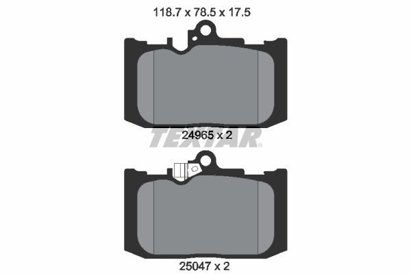 Brake Pad Set, disc brake TEXTAR 2496501