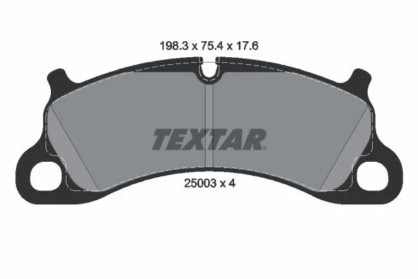 Stabdžių trinkelių rinkinys, diskinis stabdys TEXTAR 2500301