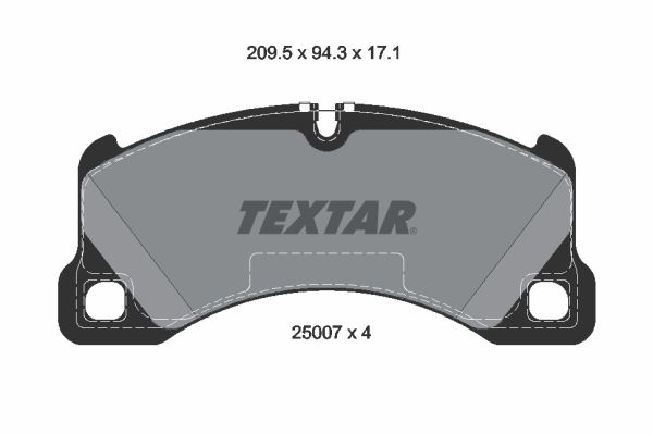 Stabdžių trinkelių rinkinys, diskinis stabdys TEXTAR 2500701