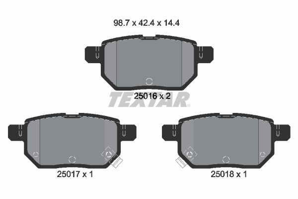 Brake Pad Set, disc brake TEXTAR 2501601