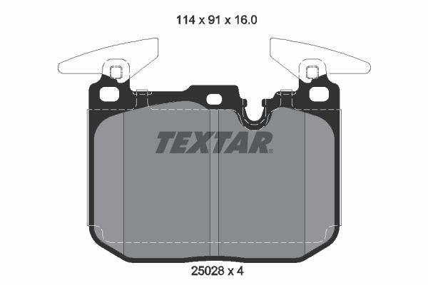 Комплект гальмівних накладок, дискове гальмо TEXTAR 2502807