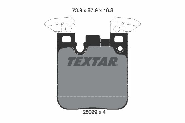 Stabdžių trinkelių rinkinys, diskinis stabdys TEXTAR 2502901