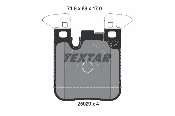 Stabdžių trinkelių rinkinys, diskinis stabdys TEXTAR 2502902