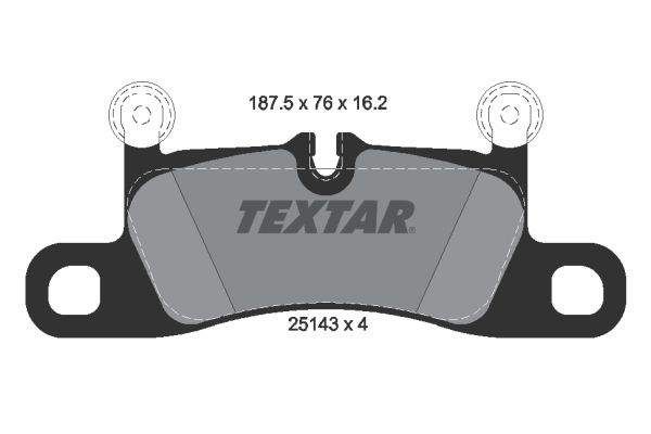 Комплект гальмівних накладок, дискове гальмо TEXTAR 2514301