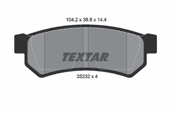 Brake Pad Set, disc brake TEXTAR 2523201