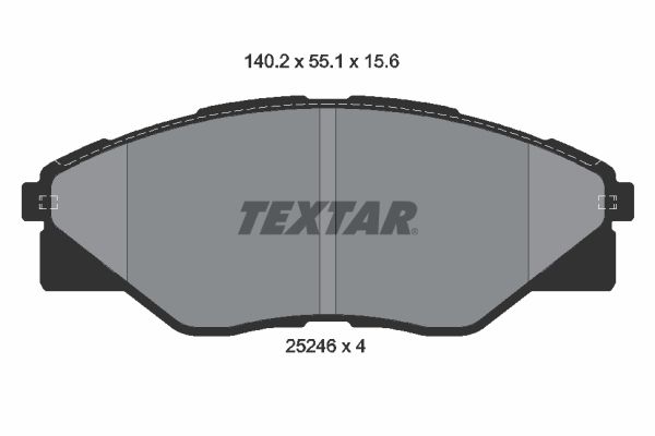 Комплект гальмівних накладок, дискове гальмо TEXTAR 2524601