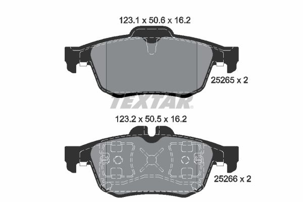 Brake Pad Set, disc brake TEXTAR 2526501