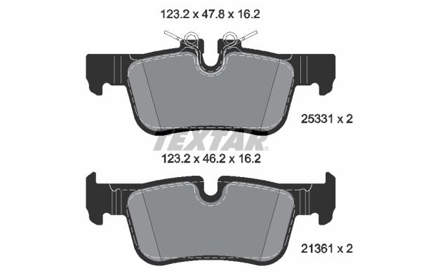 Brake Pad Set, disc brake TEXTAR 2533101