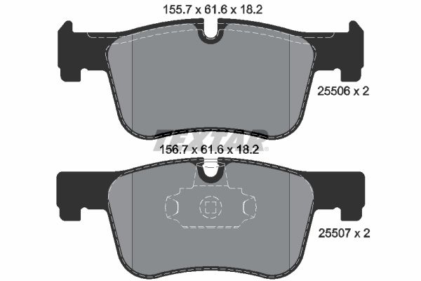 Brake Pad Set, disc brake TEXTAR 2550601