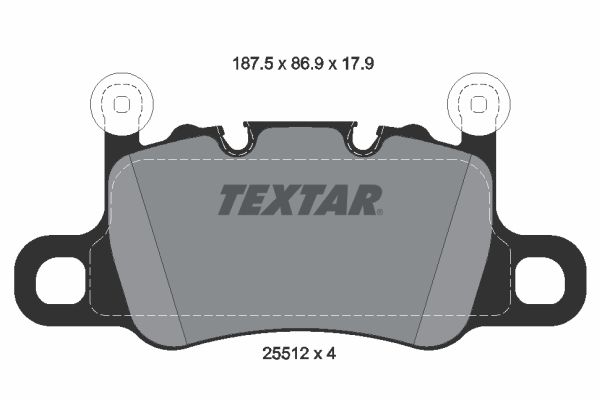 Brake Pad Set, disc brake TEXTAR 2551201