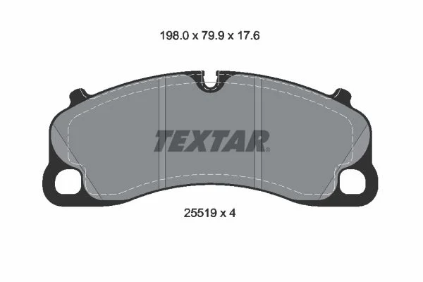 Stabdžių trinkelių rinkinys, diskinis stabdys TEXTAR 2551901