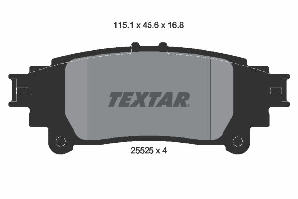 Комплект гальмівних накладок, дискове гальмо TEXTAR 2552501