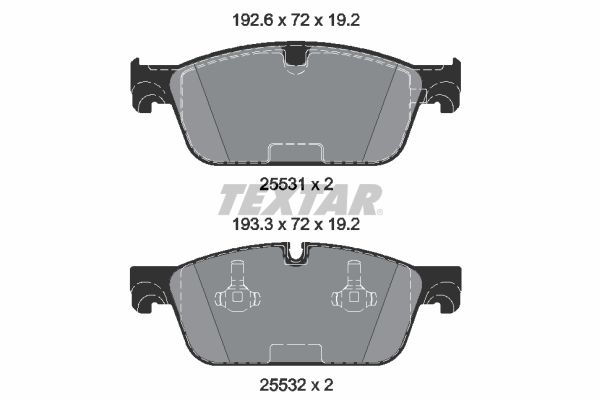 Brake Pad Set, disc brake TEXTAR 2553101