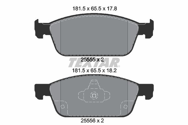 Brake Pad Set, disc brake TEXTAR 2555501