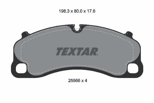 Stabdžių trinkelių rinkinys, diskinis stabdys TEXTAR 2556601