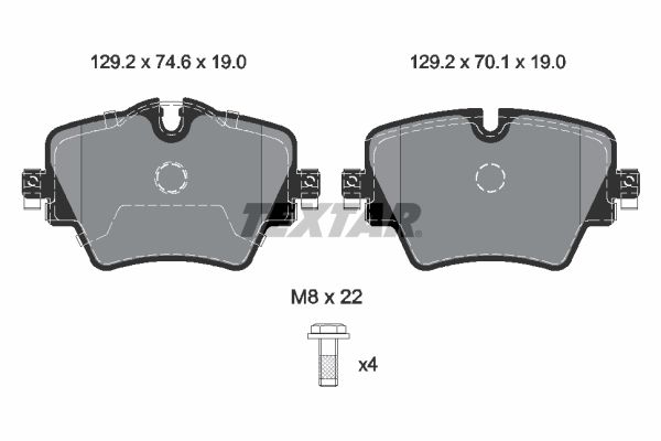 Brake Pad Set, disc brake TEXTAR 2561705