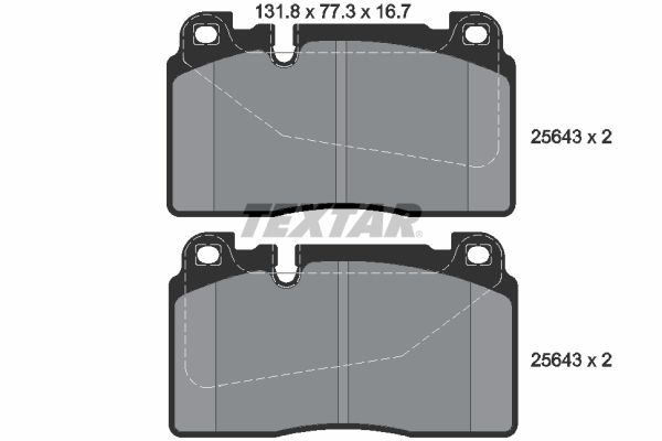 Brake Pad Set, disc brake TEXTAR 2564301