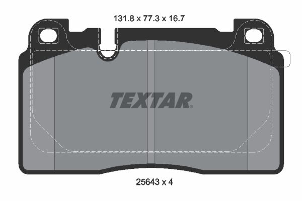 Stabdžių trinkelių rinkinys, diskinis stabdys TEXTAR 2564305