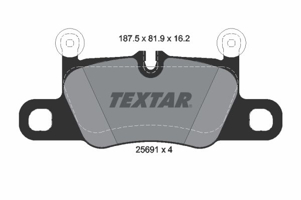 Stabdžių trinkelių rinkinys, diskinis stabdys TEXTAR 2569101