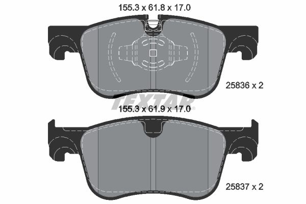 Brake Pad Set, disc brake TEXTAR 2583601