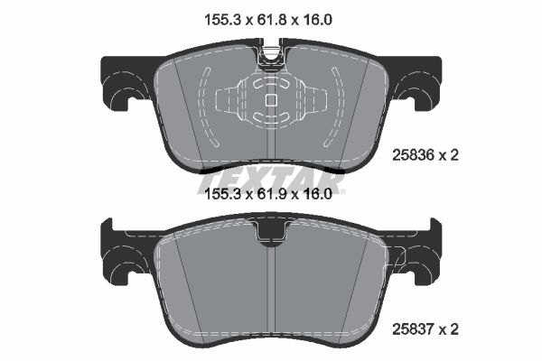 Brake Pad Set, disc brake TEXTAR 2583605