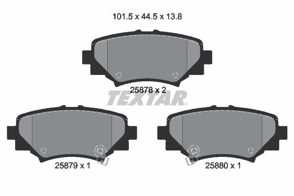 Brake Pad Set, disc brake TEXTAR 2587801