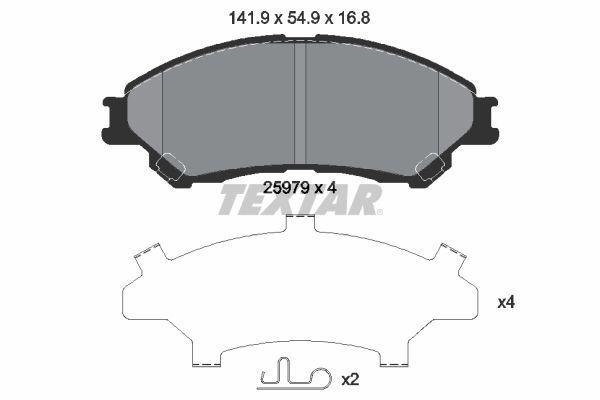 Brake Pad Set, disc brake TEXTAR 2597901