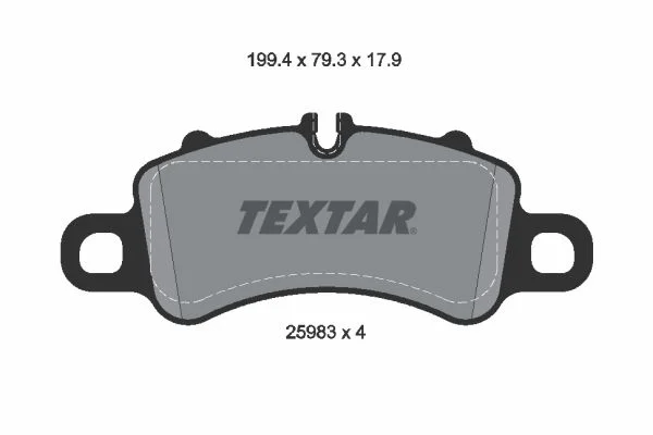 Stabdžių trinkelių rinkinys, diskinis stabdys TEXTAR 2598303