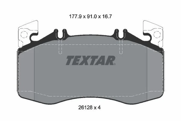 Stabdžių trinkelių rinkinys, diskinis stabdys TEXTAR 2612801
