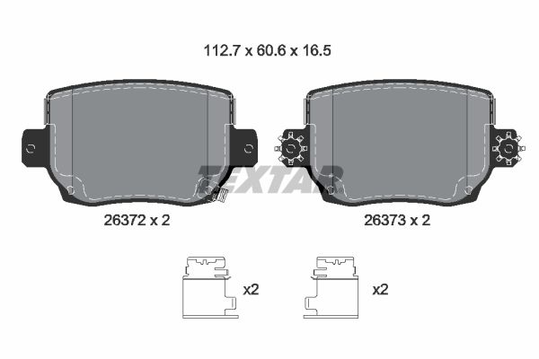 Brake Pad Set, disc brake TEXTAR 2637201