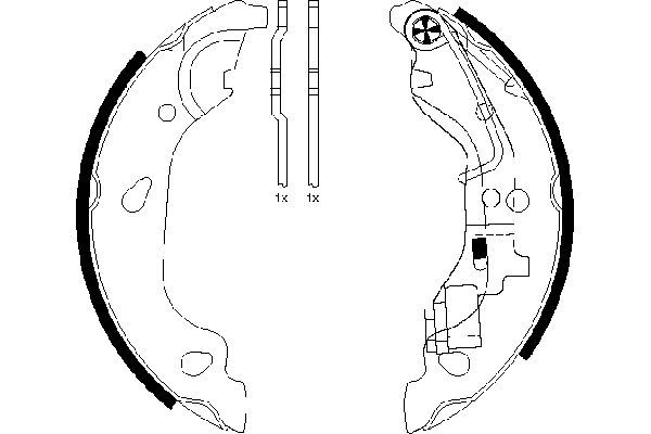 Brake Shoe Set TEXTAR 91054400