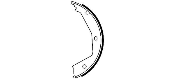 Brake Shoe Set, parking brake TEXTAR 91054700