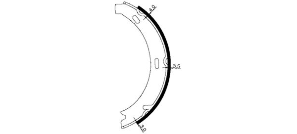 Brake Shoe Set, parking brake TEXTAR 91057100