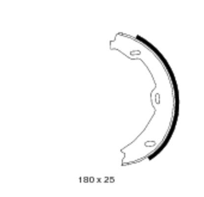 Brake Shoe Set, parking brake TEXTAR 91058900