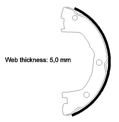 Brake Shoe Set, parking brake TEXTAR 91059000