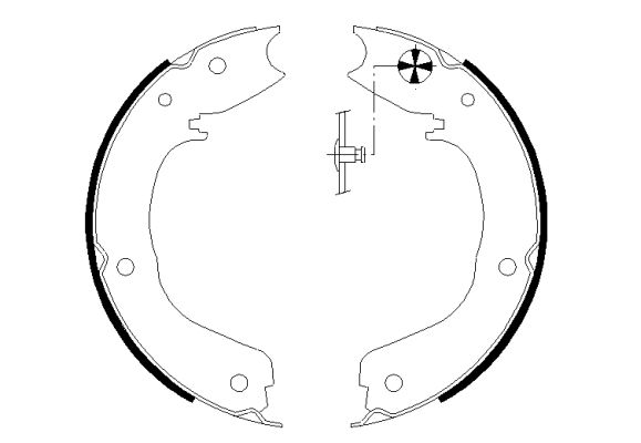 Brake Shoe Set, parking brake TEXTAR 91066000